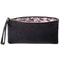 lace lined black clutch bag opened for modern 8th wedding anniversary
