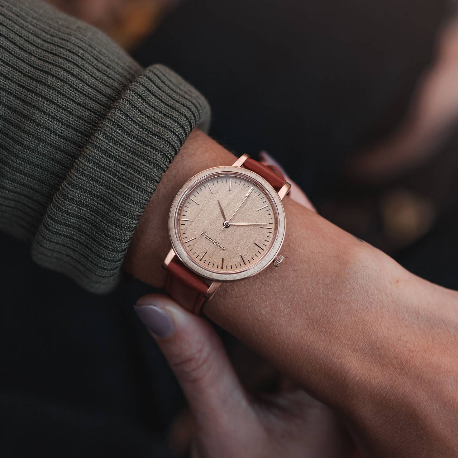 Woodstone wooden watches perfect anniversary gifts for woman maple wood