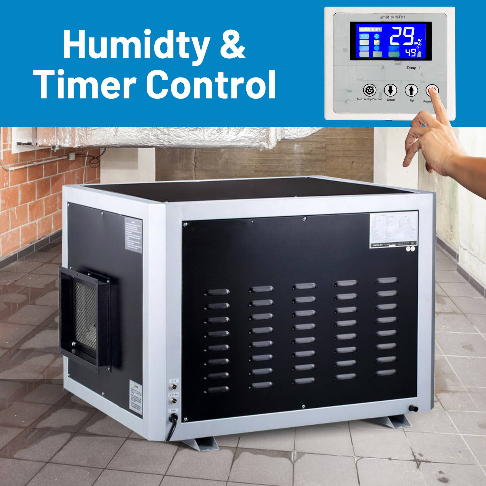 time remote control commercial dehumidifier-blvedeep DK145