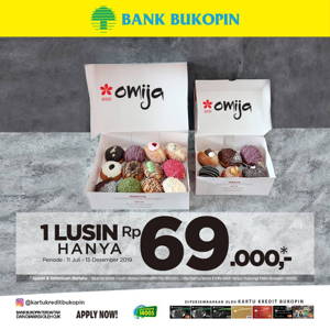Omija Cafe: Promo Harga Khusus 1 Lusin Rp. 69.000,- dengan Kartu Kredit Bukopin sampai 12/31/2019