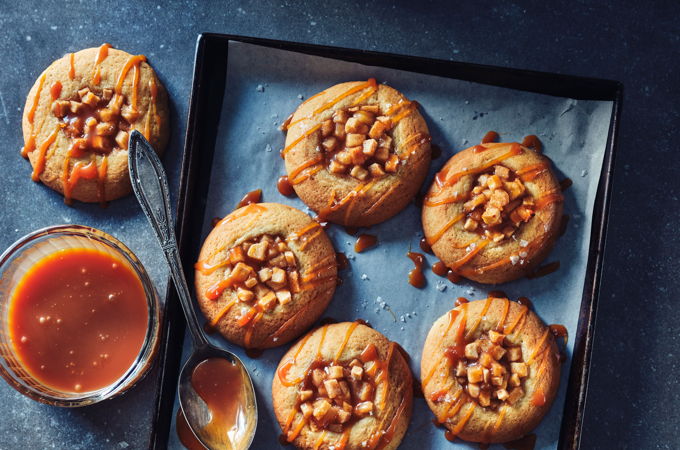 Biscuits aux pommes et au caramel