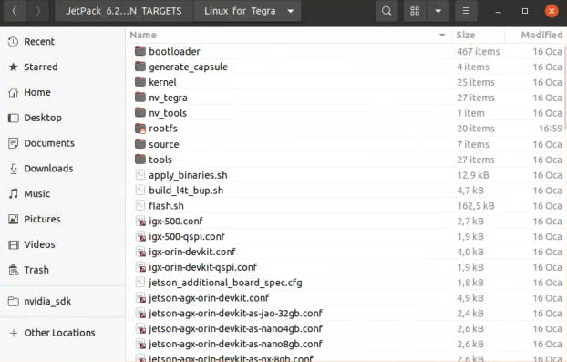 Inside of the Linux_for_Tegra folder