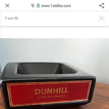 Vintage Dunhill Aschenbecher 