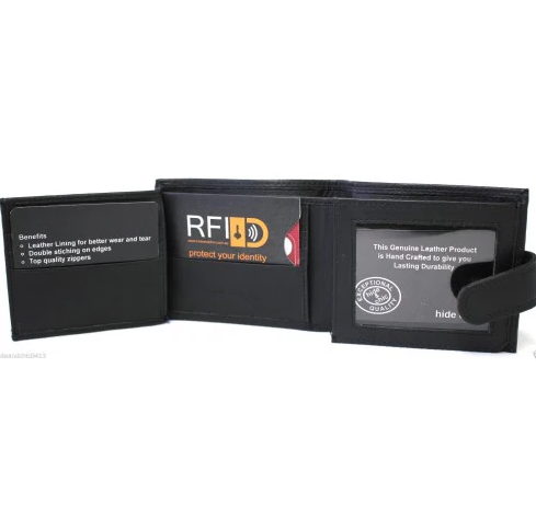 RFID Security Lined Leather Wallet Style 11025 - Image 7