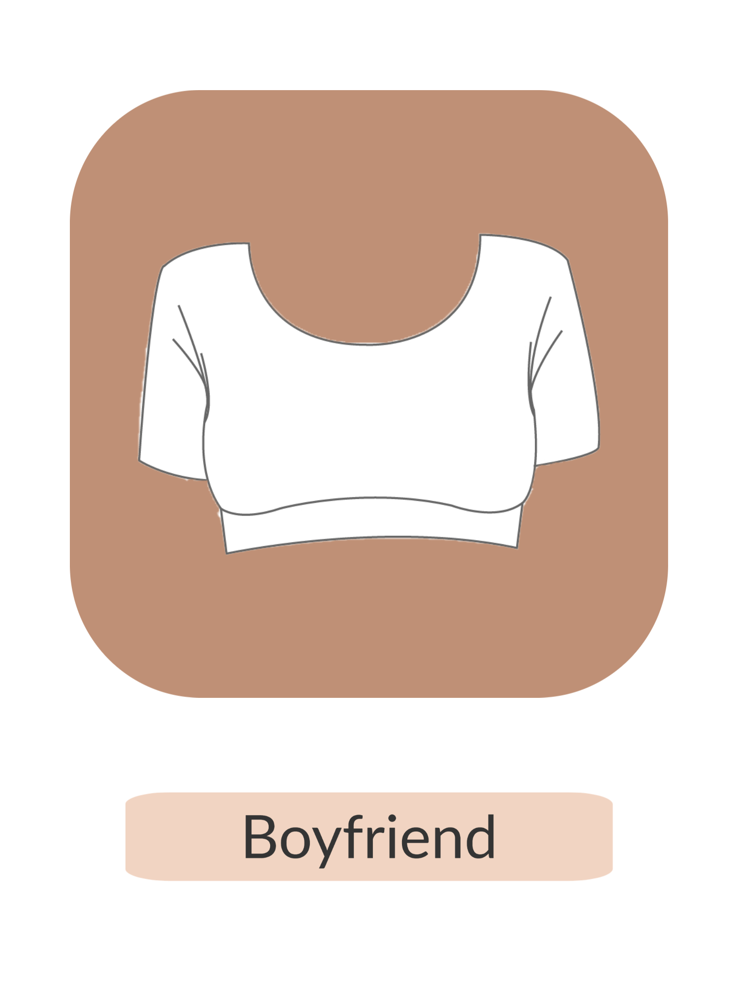 White sleeveless bra top with text 'Boyfriend' on it.