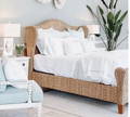 seagrass bed in coastal style bedroom