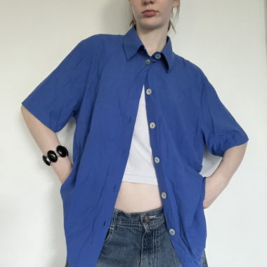 cute blue button up shirt