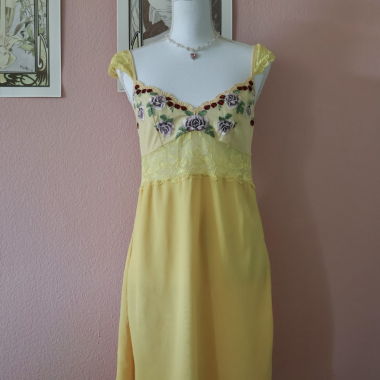Sun Floral Slip Dress (Vintage - M/L)