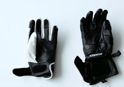 Motorcycle gloves with palm sliders