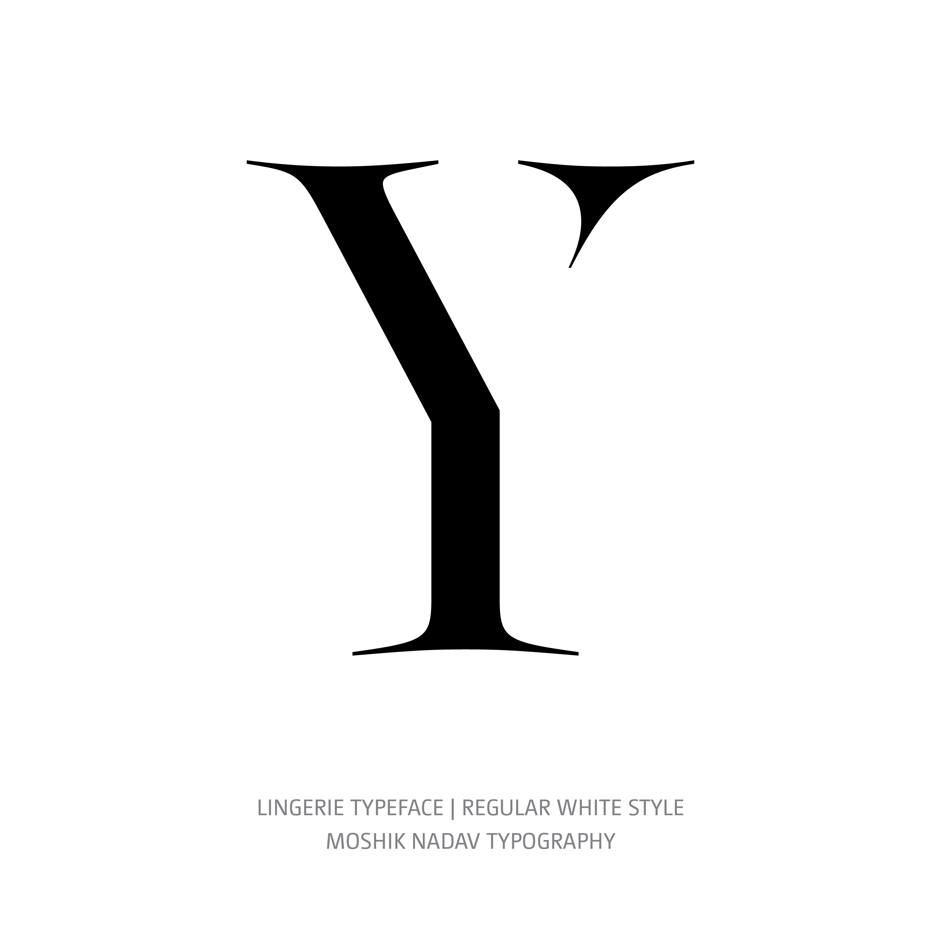 Lingerie Typeface Regular White Y