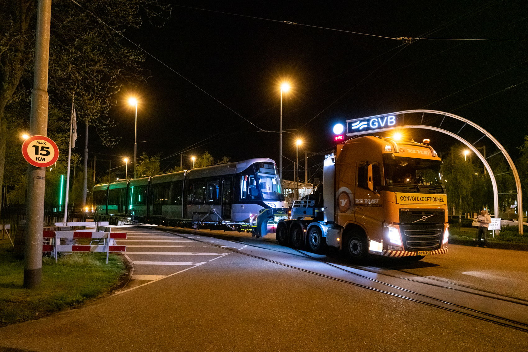 Aankomst van de eerste 15G tram in Nederland in april 2019. Aankomst van de eerste 15G tram in Nederland in april 2019.