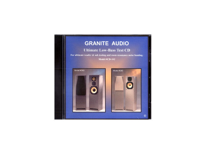 Granite audio cd-102 low bass test cd