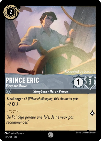 Prince Eric card from Disney's Lorcana: The First Chapter.