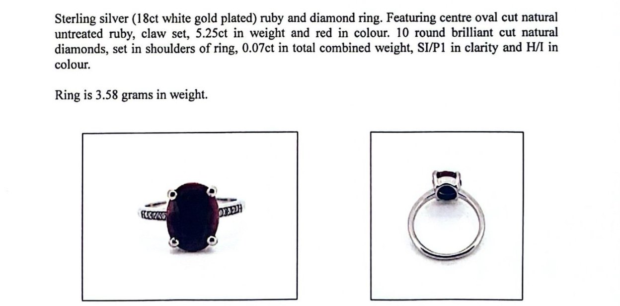 Natural Ruby & Diamond Ring