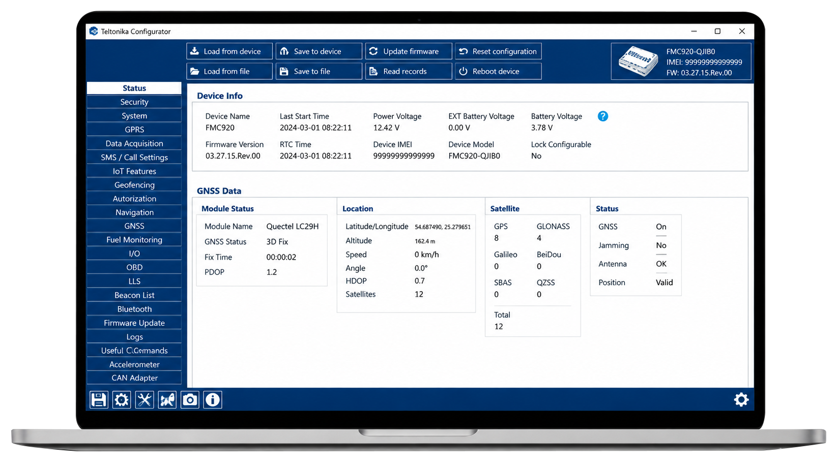 ตั้งค่าอุปกรณ์ด้วย Teltonika Configurator