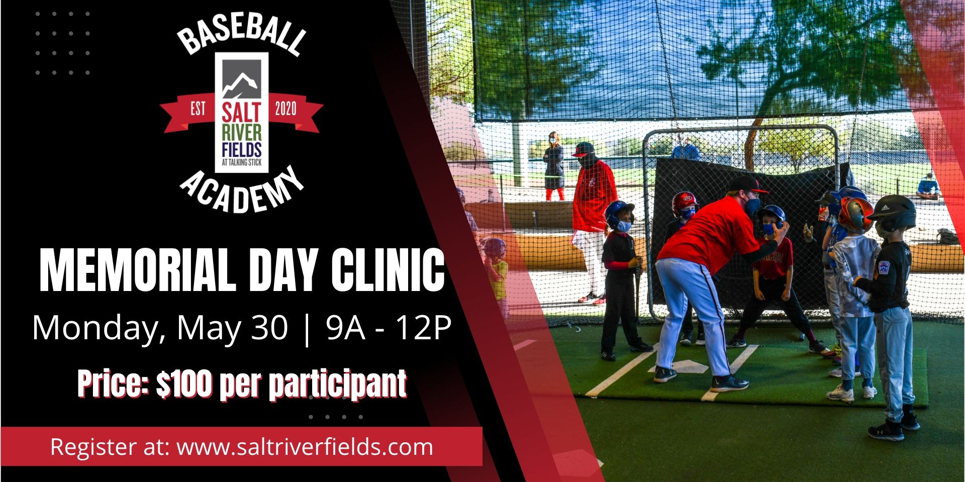 Memorial Day Baseball Clinic promotional image