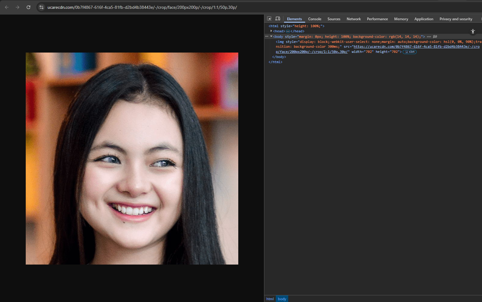 Smart cropping using automated face detection with Uploadcare