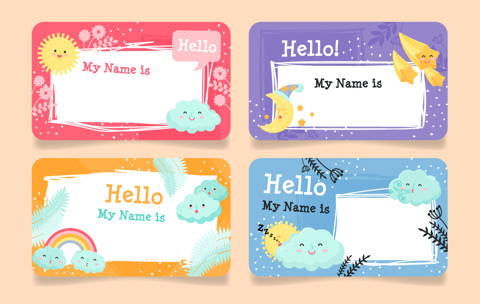 Name and event labels for business events