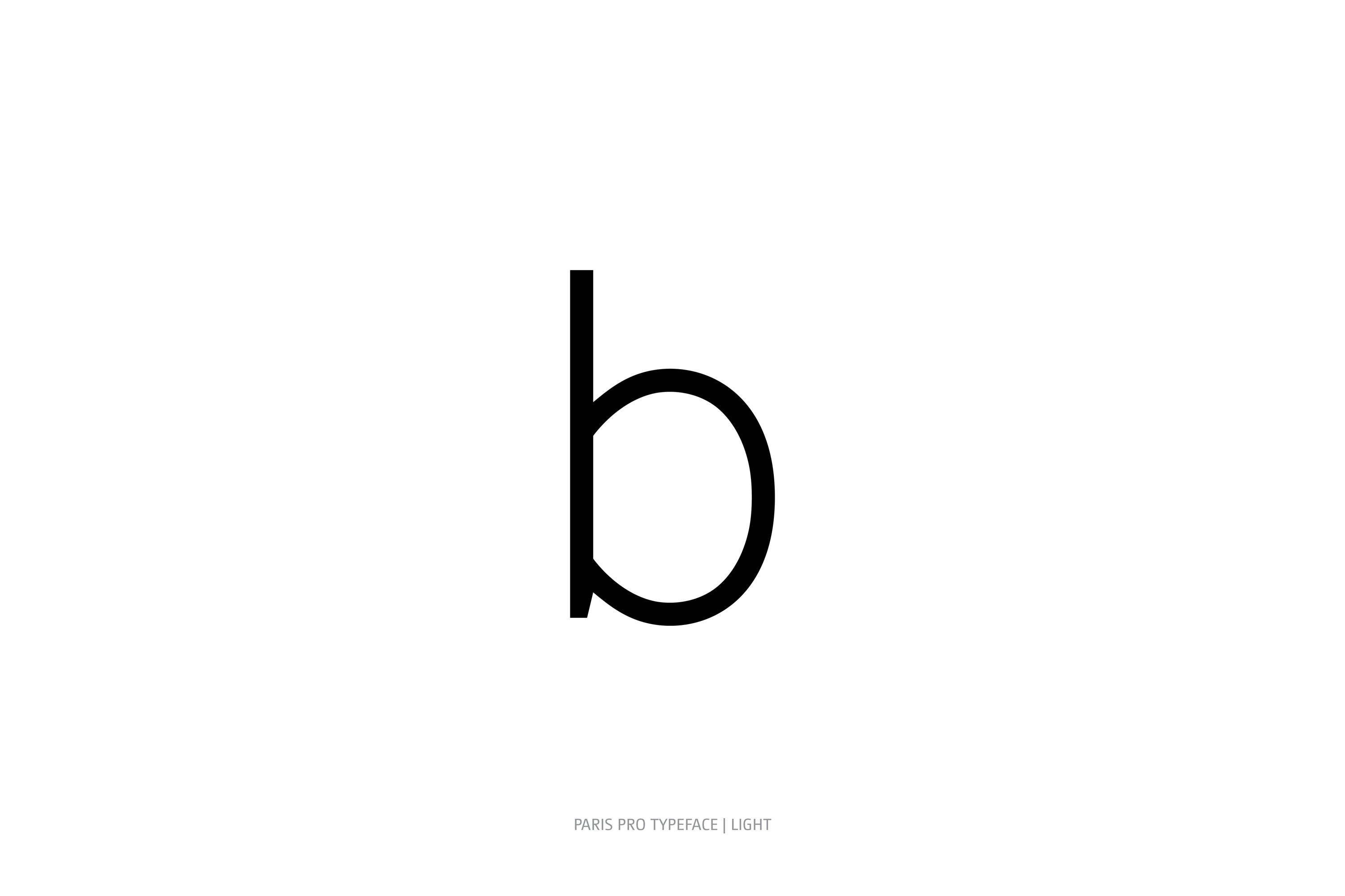Paris Pro Typeface Light Style b