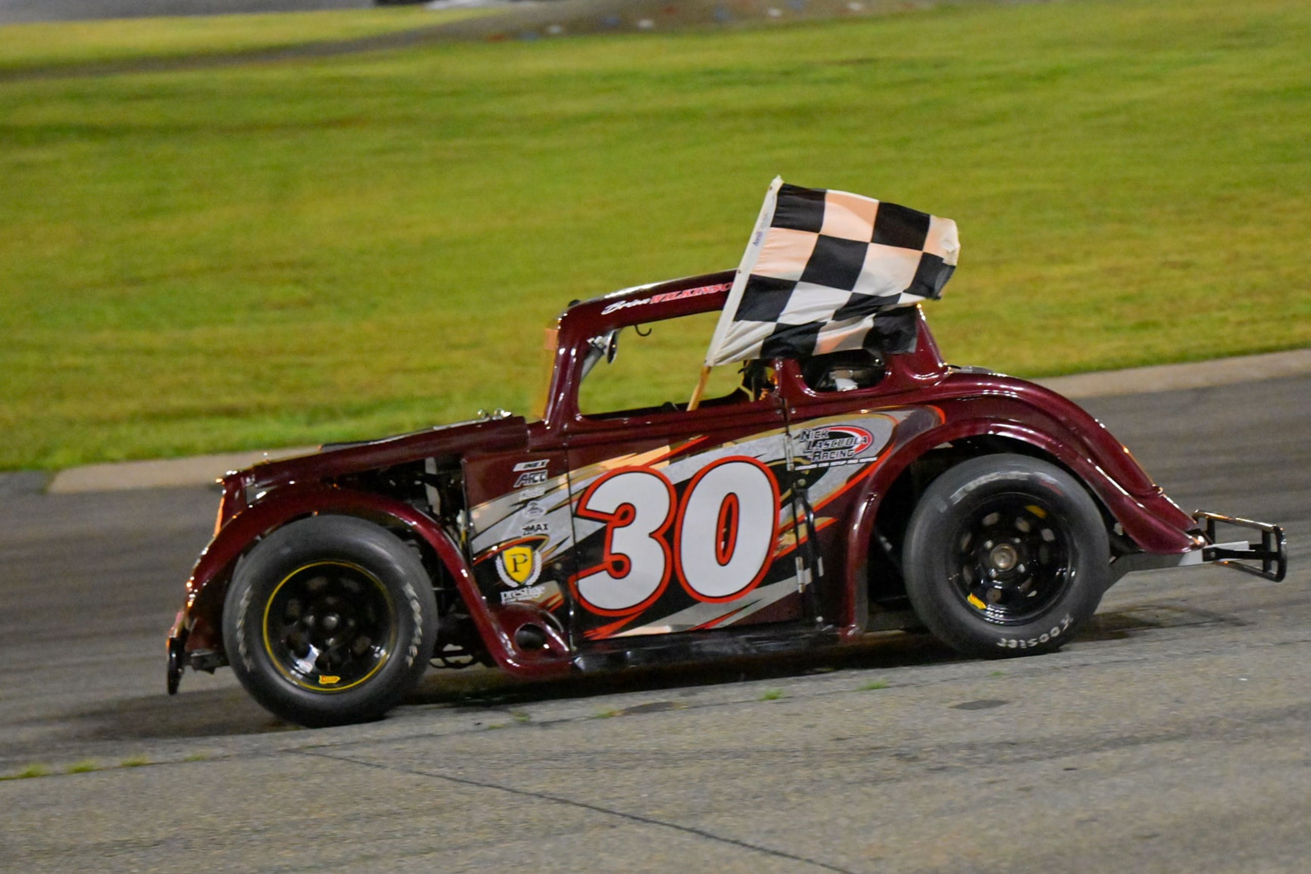 The Prestige-sponsored No. 30 Legends car at Seekonk Speedway — photo 5 of 5