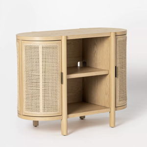 Portola Hills Caned Door Console with Shelves - Threshold™ designed with Studio McGee