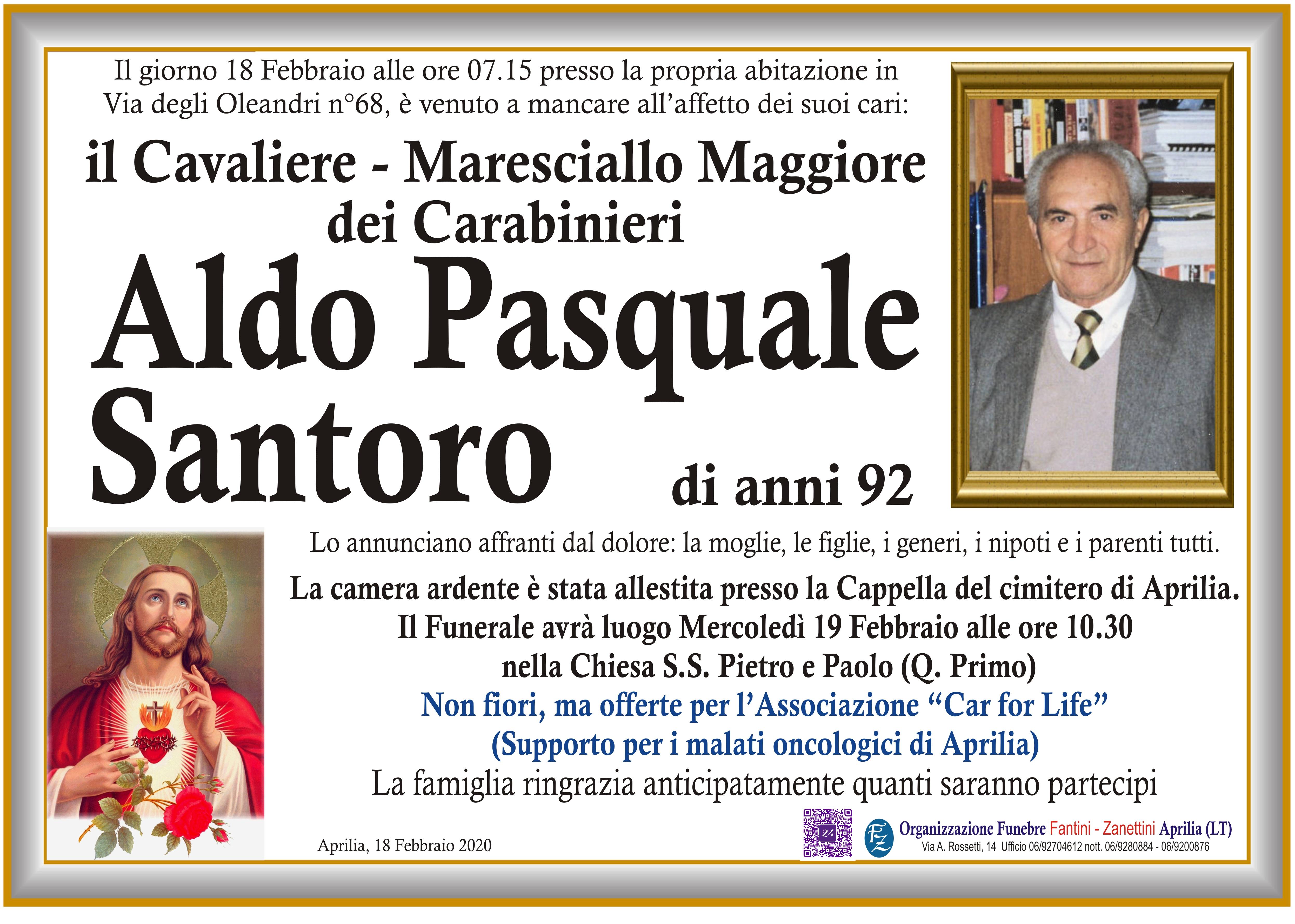 Cavaliere  Maresciallo Maggiore dei Carabinieri Aldo Pasquale Santoro