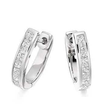 Shop diamond hoop earrings - Pobjoy Diamonds