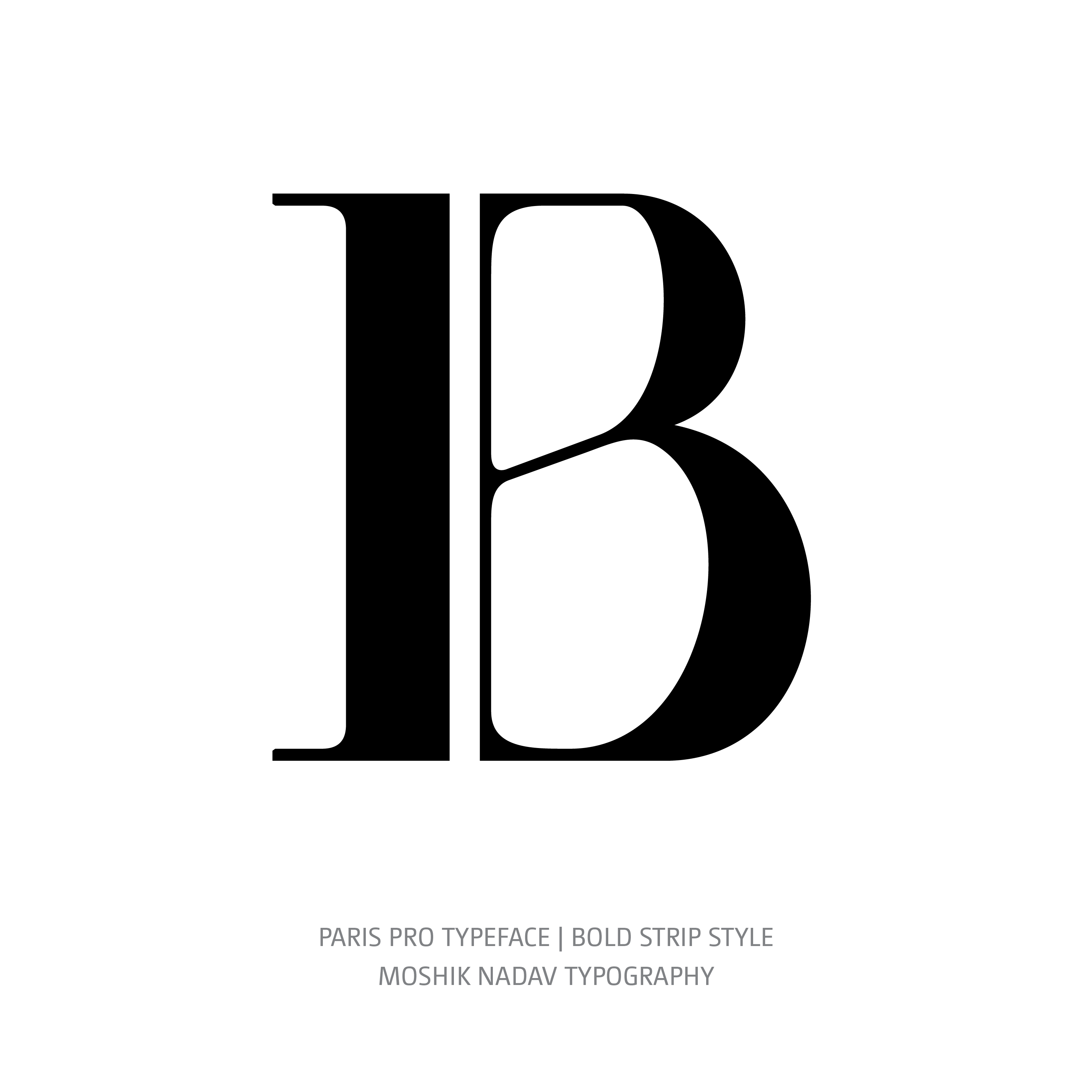 Paris Pro Typeface Bold Strip B