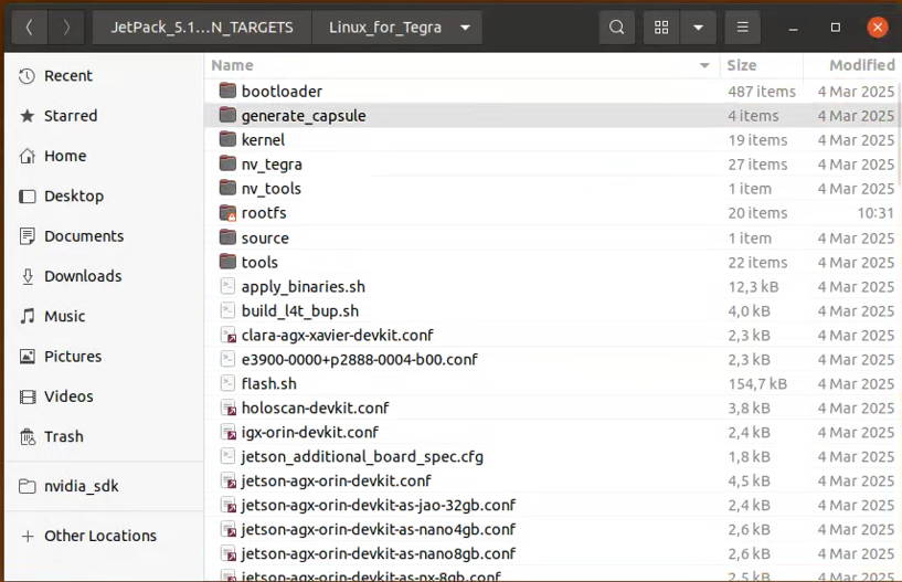 Inside of the Linux_for_Tegra folder
