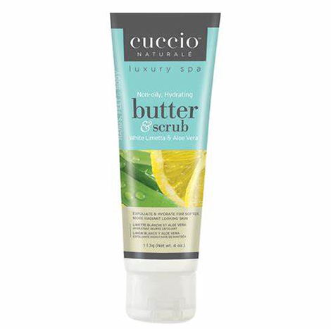 Cuccio Butter & Scrub White Limetta & Aloe Vera 4Oz "Clearance"
