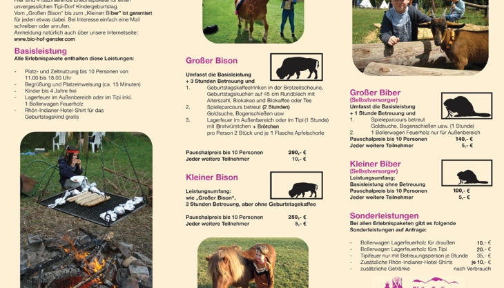 broschüre kindergeburtstag