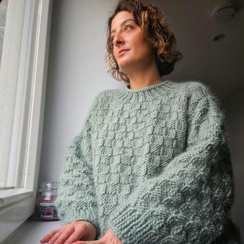 The basket weave sweater - knitting pattern