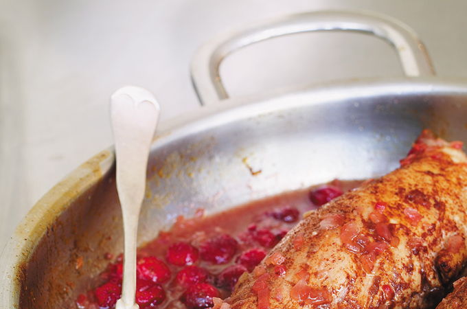 Pork Tenderloins with Cinnamon and Cranberries