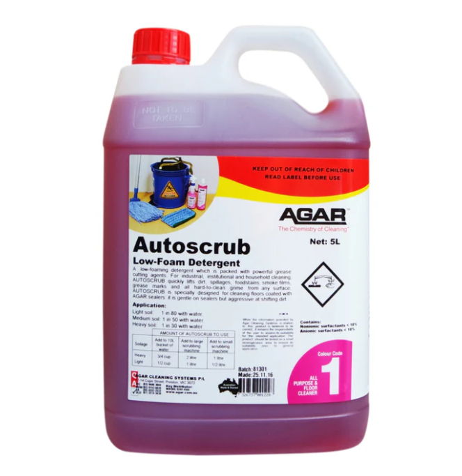 Agar Autoscrub Neutral Floor Cleaner 100:1 Dilution