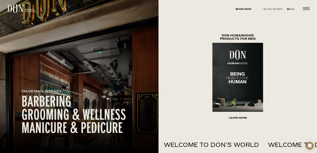 Screenshot of Don Barber & Groom, from the barber & barbershop websites collection.