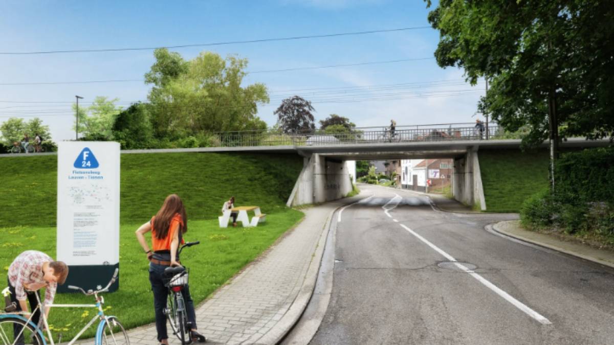 Cyclostrade du réseau F d'autoroutes cyclables en Flandre