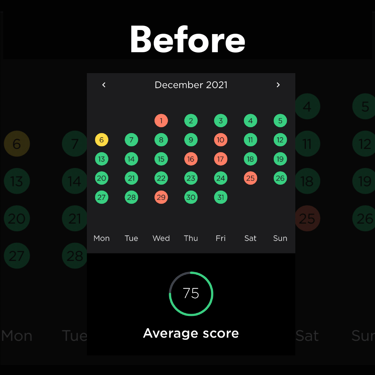 Steve's Before & After sleep scores