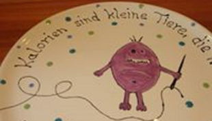 kreativ cafe momentmal bemalte teller