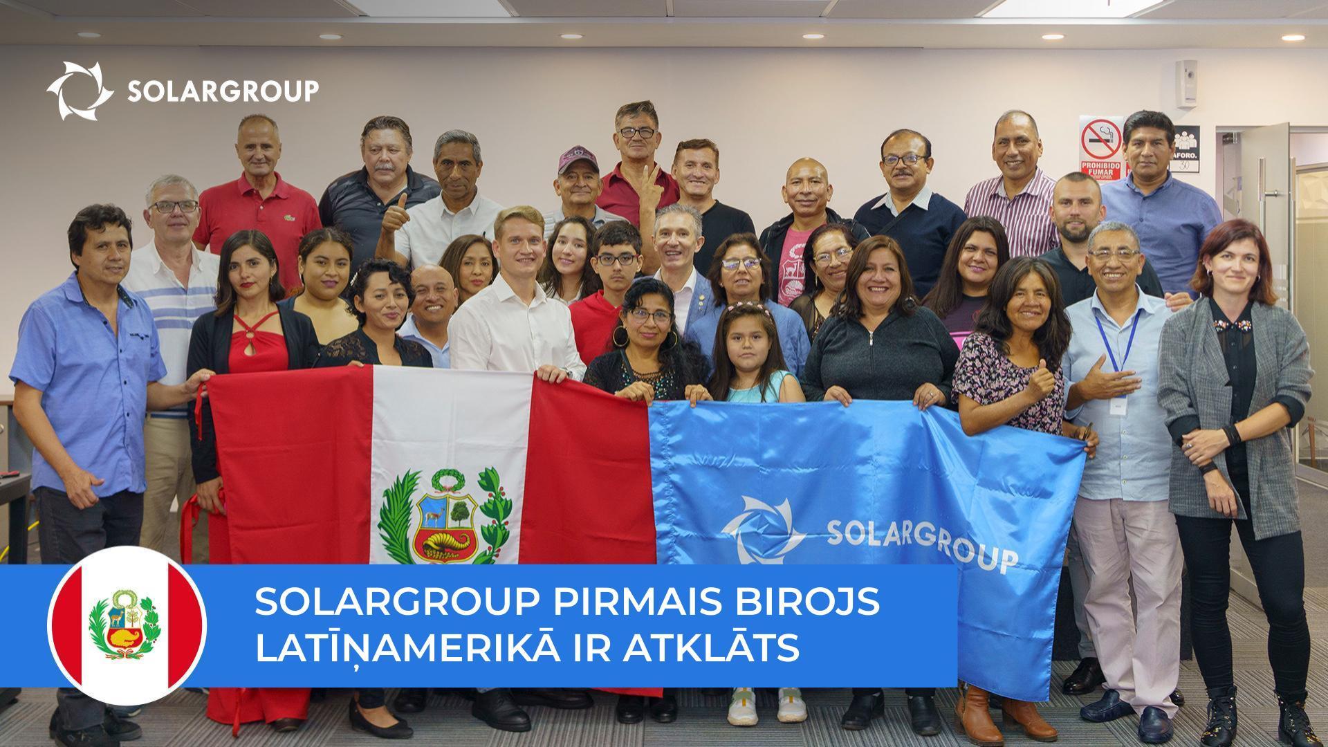 Jauns solis projektu attīstībā Latīņamerikā: Peru tika atklāts SOLARGROUP birojs