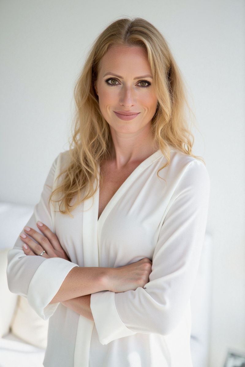 Photo generated by Secta Labs in style of White Luxe Portraits