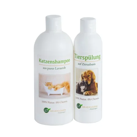 Set de soin pour chats MAXI - Shampooing & après-shampooing