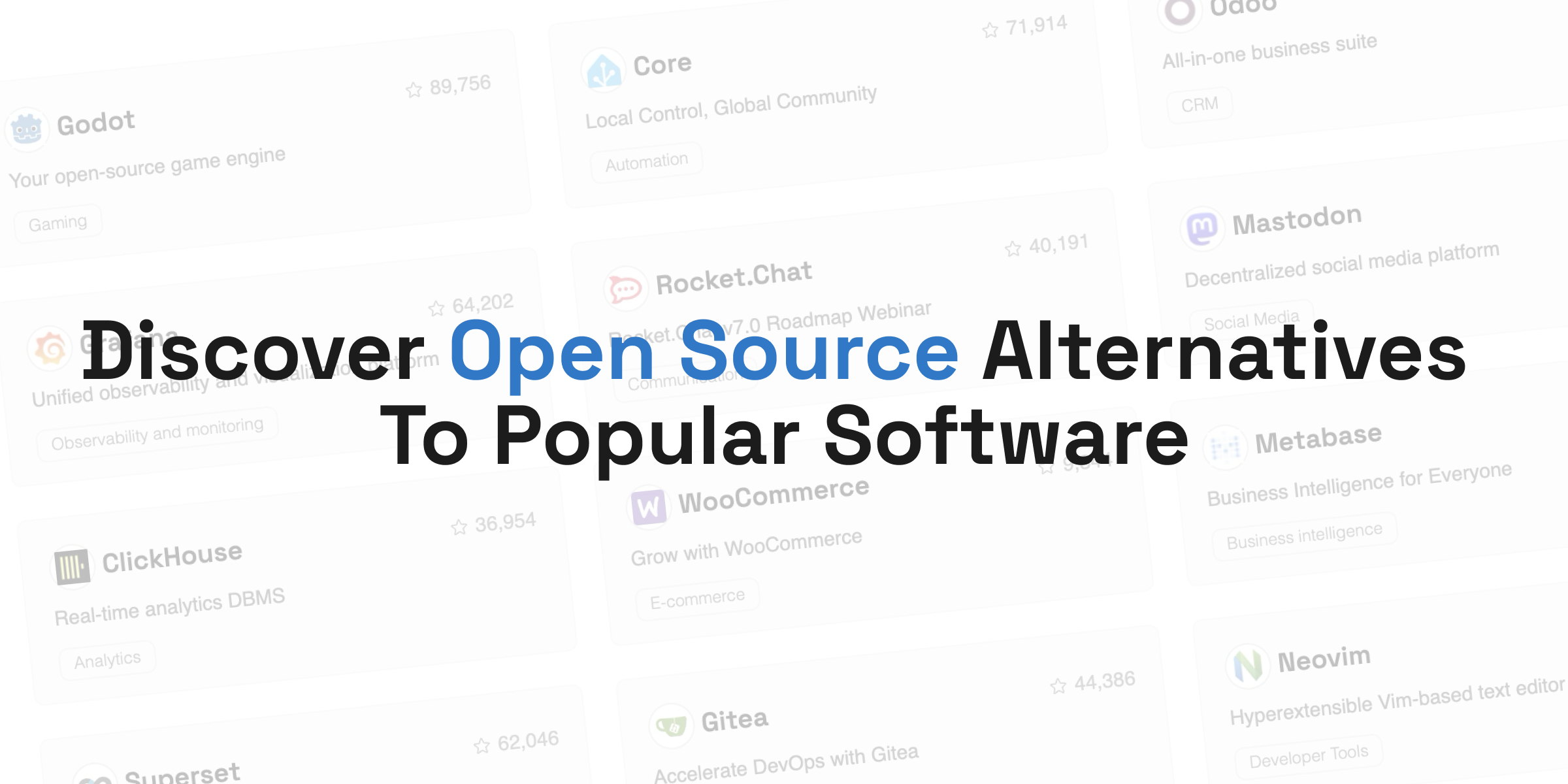 Open Source Alternatives To Proprietary Software