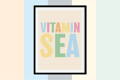 Vitamin Sea colourful art print, with a combinations of colours to change your mood.