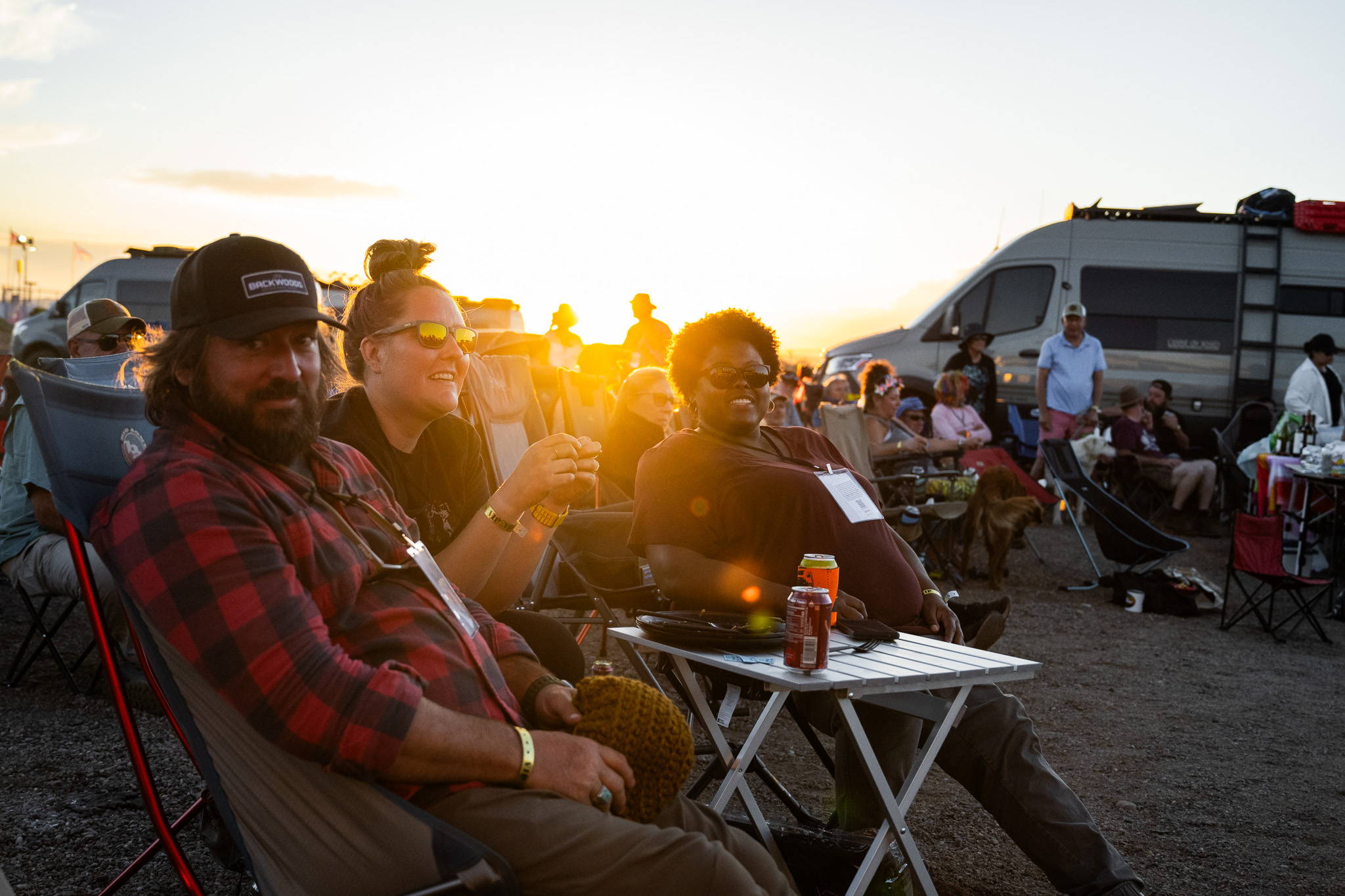 Storyteller Overland owners at the Albuquerque Balloon Fiesta