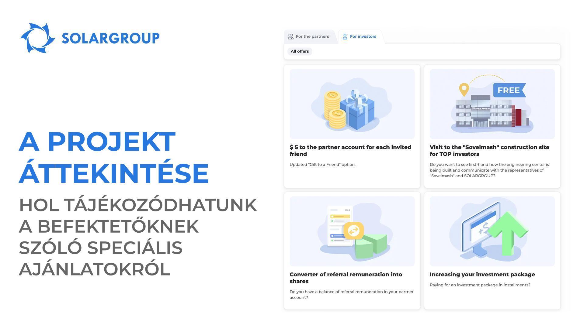 A projekt áttekintése: hol tájékozódhatunk a befektetőknek szóló speciális ajánlatokról