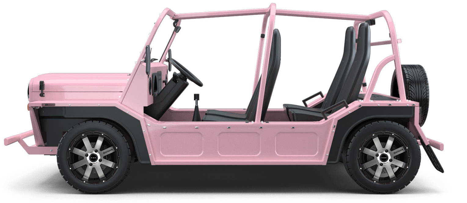 MOKE Electric Vehicles + HD Golf Wheels 8-Point Custom Wheel & Tire Packages for Flamingo Pink 14 inch with Tire