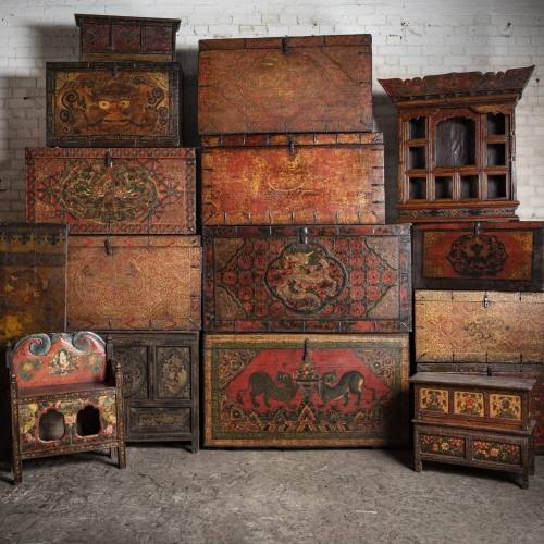 The UK's largest collection of antique Tibetan furniture & Tibetan painted chests