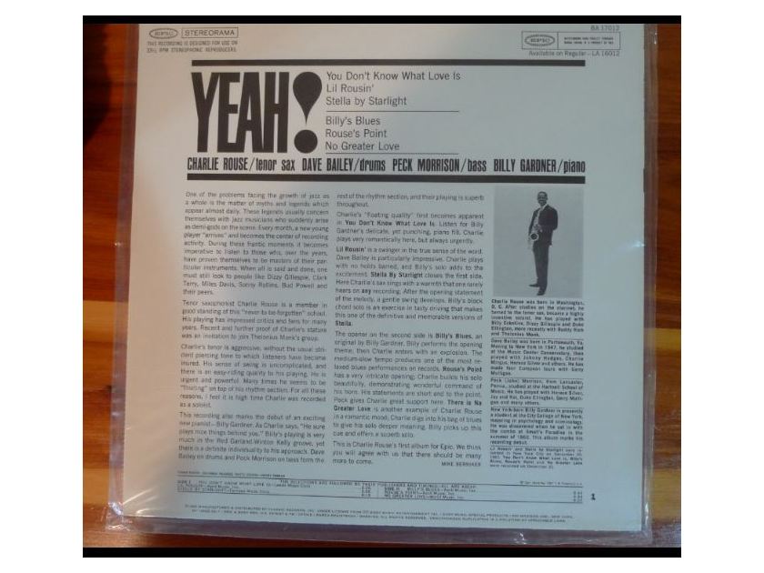 Charlie Rouse - Yeah Classic Records original reissue 180G 1990's Sealed