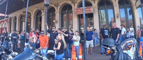 Crowd at Galveston Lone Star Biker Rally