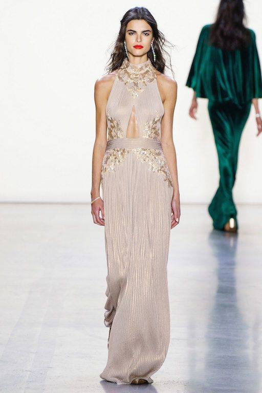 Tadashi Shoji drapes jewel-tones to red carpet perfection for Fall 2019